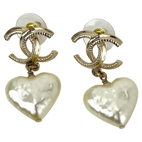 chanel heart earrings uk|Chanel earrings authentic.